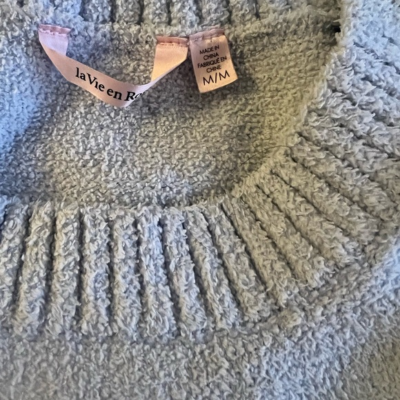 La vie en rose baby blue, terry cloth lounge set. - Picture 4 of 9